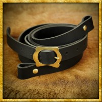 Römischer Schwertgurt Balteus aus Leder für Gladius - Schwarz