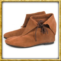 Mittelalter Stulpenstiefel aus Leder - Braun
