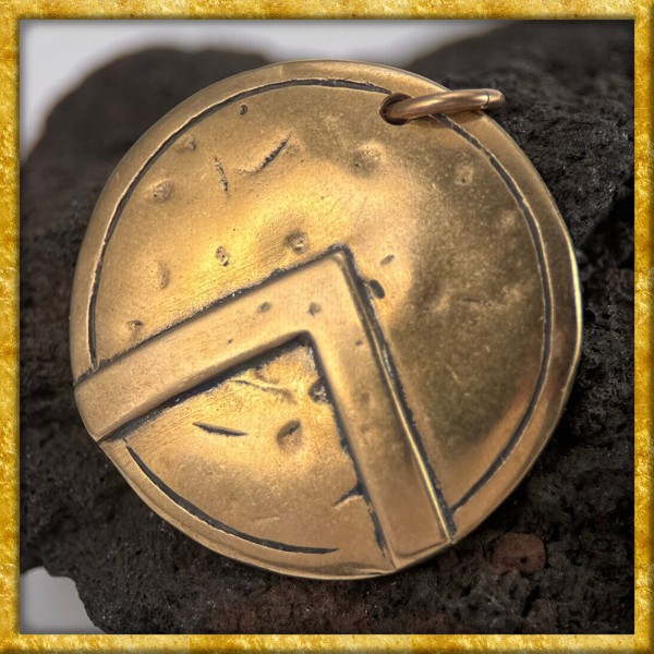 Anhänger Schild der Spartaner aus Bronze