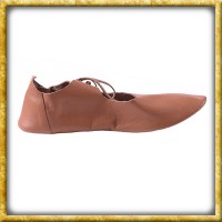 Flache Mittelalter Schuhe mit Ristschnürung 36