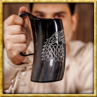 Game of Thrones - Verzierter Hornkrug House Stark