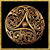 Keltische Brosche Triskele - Bronze