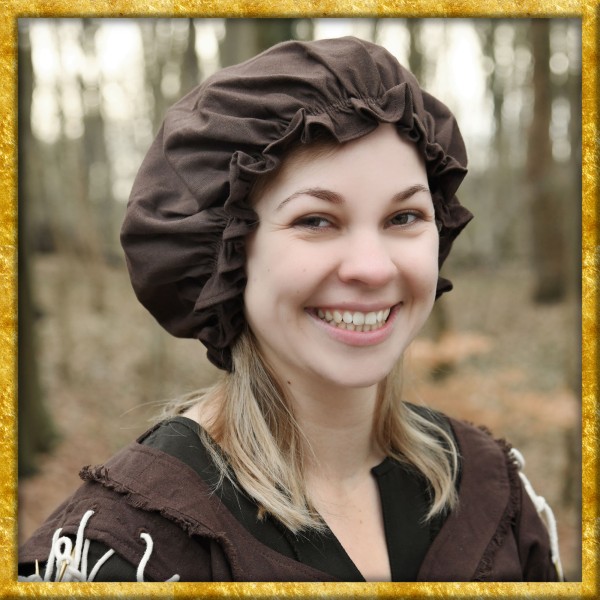 Mittelalter Bundhaube für Damen - Braun