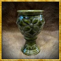 Historischer Weinkelch aus Ton Himbeer Muster - 0,3l