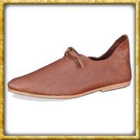 Mittelalterliche Schuhe mit Schnürung - Braun