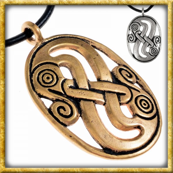 Wikinger Halskette Schlangen Vendelzeit - Bronze oder Silber