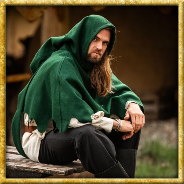 Gugel mit Zaddeln Henri - Grün