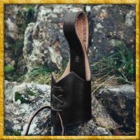 Trinkhornhalter aus Leder Hakon 200ml - Schwarz