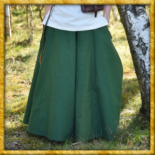 Weit ausgestellter Rock - Grün