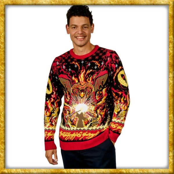 Herr der Ringe - Weihnachts-Pullover Balrog - M
