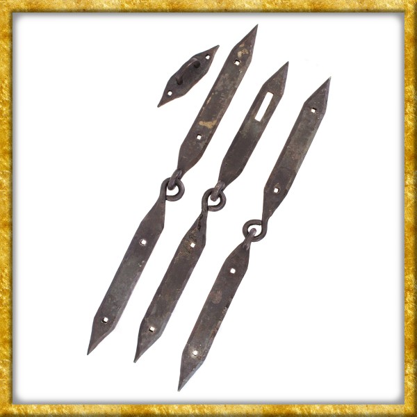 Geschmiedete Wikinger Truhenbeschläge Komplettset