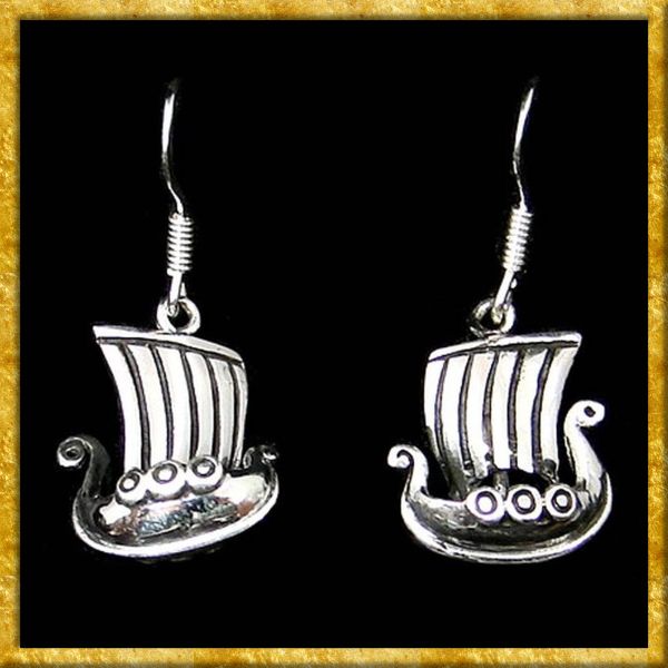 Ohrringe Wikingerschiff Drakkar aus Sterlingsilber