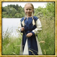 Wikingerkleid für Kinder - Blau/Natur