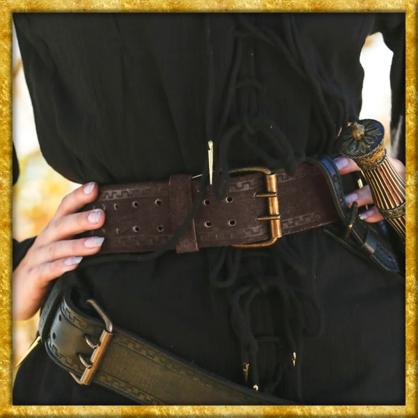 Gürtel aus Wildleder Jäger - Dunkelbraun