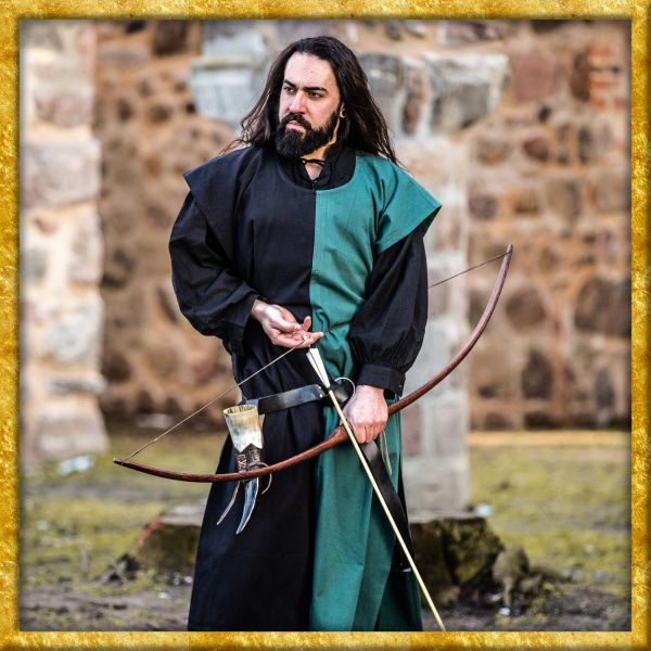 Mittelalter Wappenrock Frederick - Schwarz/Grün