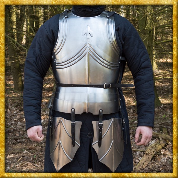 Gotischer Harnisch mit Beintaschen aus 1,2mm Stahl