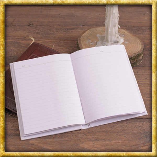 Notizbuch mit Einband aus geprägtem Leder