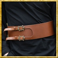 Piratengürtel aus Leder - Braun