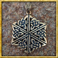Keltischer Anhänger Hexagon  - Bronze oder Silber