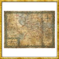Der Hobbit - Kunstdruck Karte Auenland 74 x 54cm