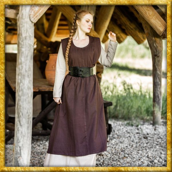 Bäuerliches Überkleid Gerda - Dunkelbraun