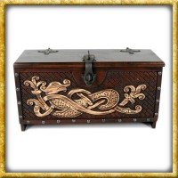 Wikinger Holztruhe Jörmungandr 2 - 66 x 25 x 35cm