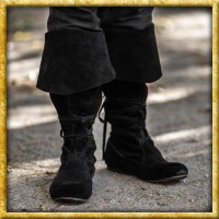 Piratenstiefel aus Wildleder Geoffrey - Schwarz