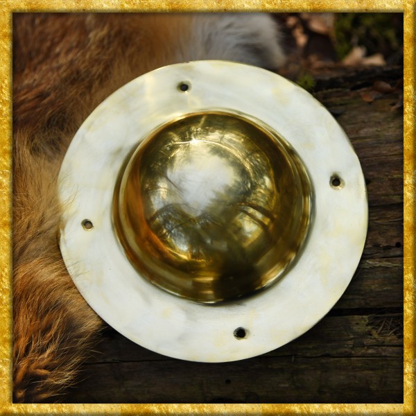 Runder römischer Schildbuckel Umbo aus Messing