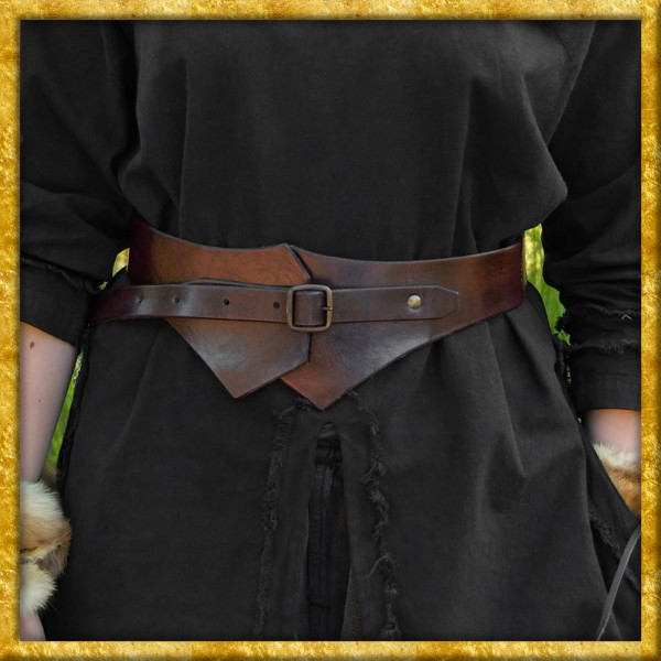 Mittelalter Miedergürtel aus Leder - Braun