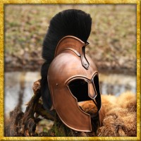 Griechischer Helm aus Troja mit Helmbusch aus 1,2mm Stahl