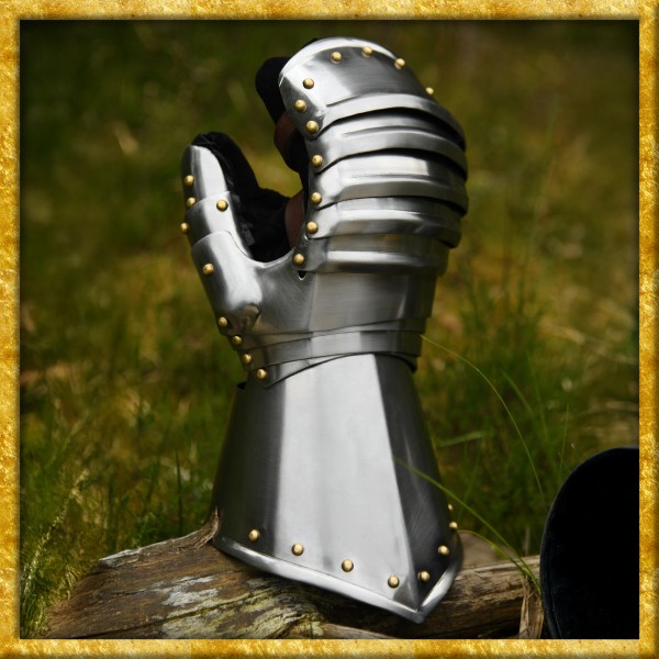 Mittelalterliche Hentzen Plattenhandschuhe aus 1,6mm Stahl