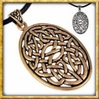 Keltische Halskette Ovaler Knoten - Bronze oder Silber