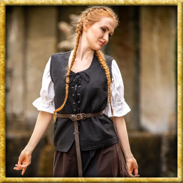 Baumwollweste Franziska - Schwarz