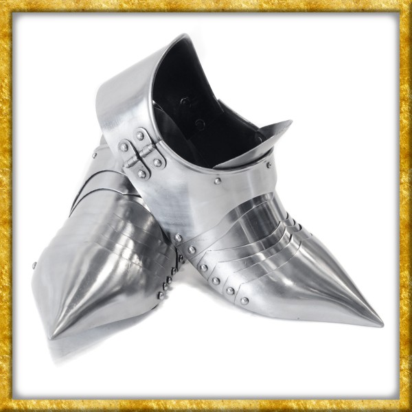 Spitze Sabatons 14. Jahrhundert aus 1,5 mm Stahl