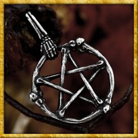 Anhänger Knochen-Pentagram aus Edelstahl