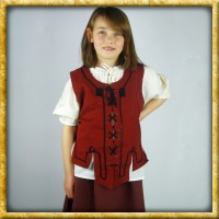 Mittelalter Miederweste für Mädchen - Rot