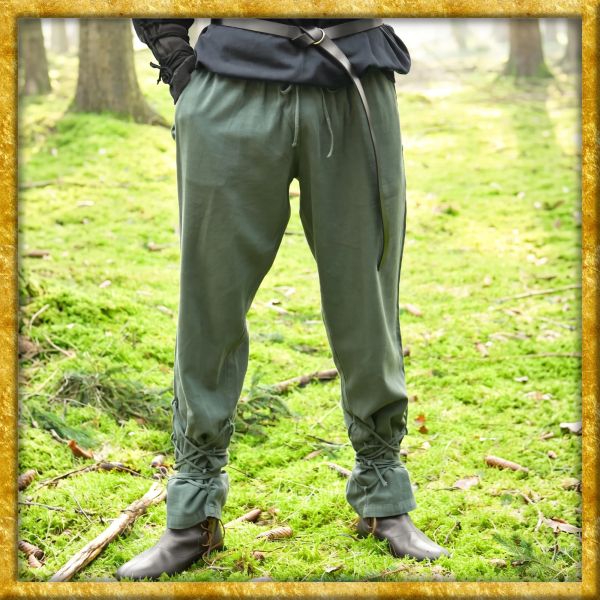 Mittelalterhose Thalor mit Schnürung - Grün