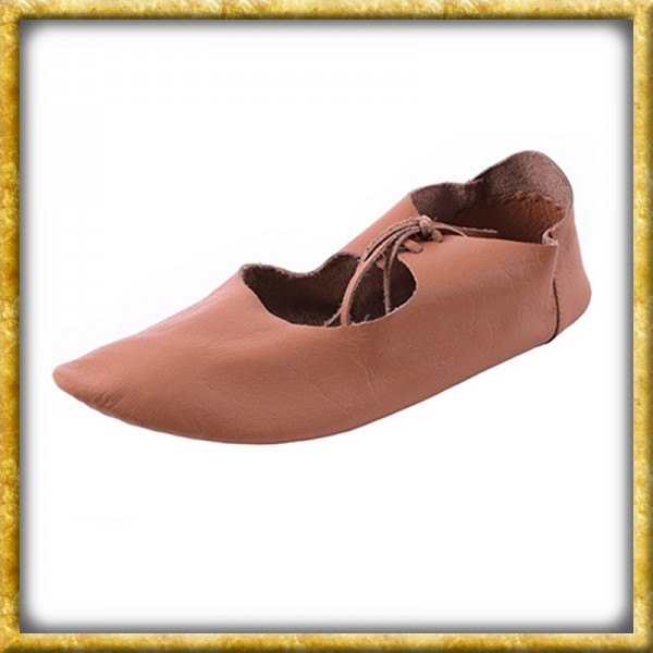 Flache Mittelalter Schuhe mit Ristschnürung