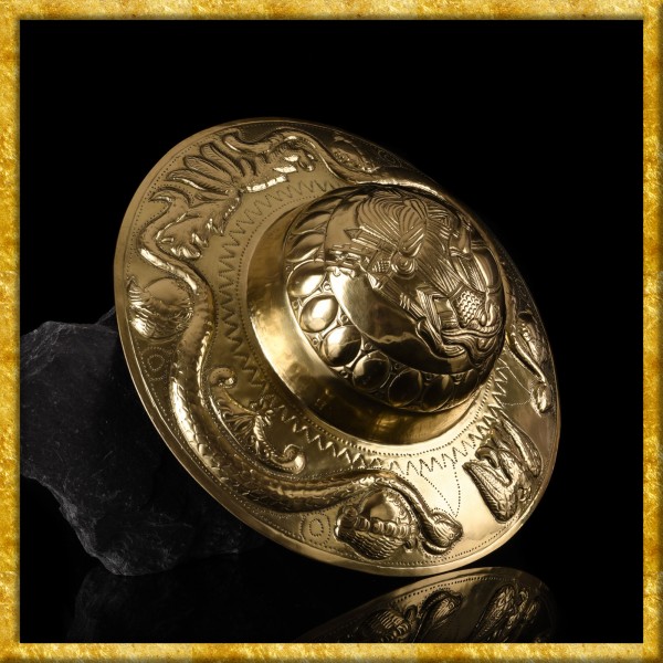 Handgetriebener römischer Schildbuckel Umbo aus Messing