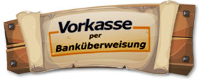 Vorkasse per Bank oder Posteinzahlung