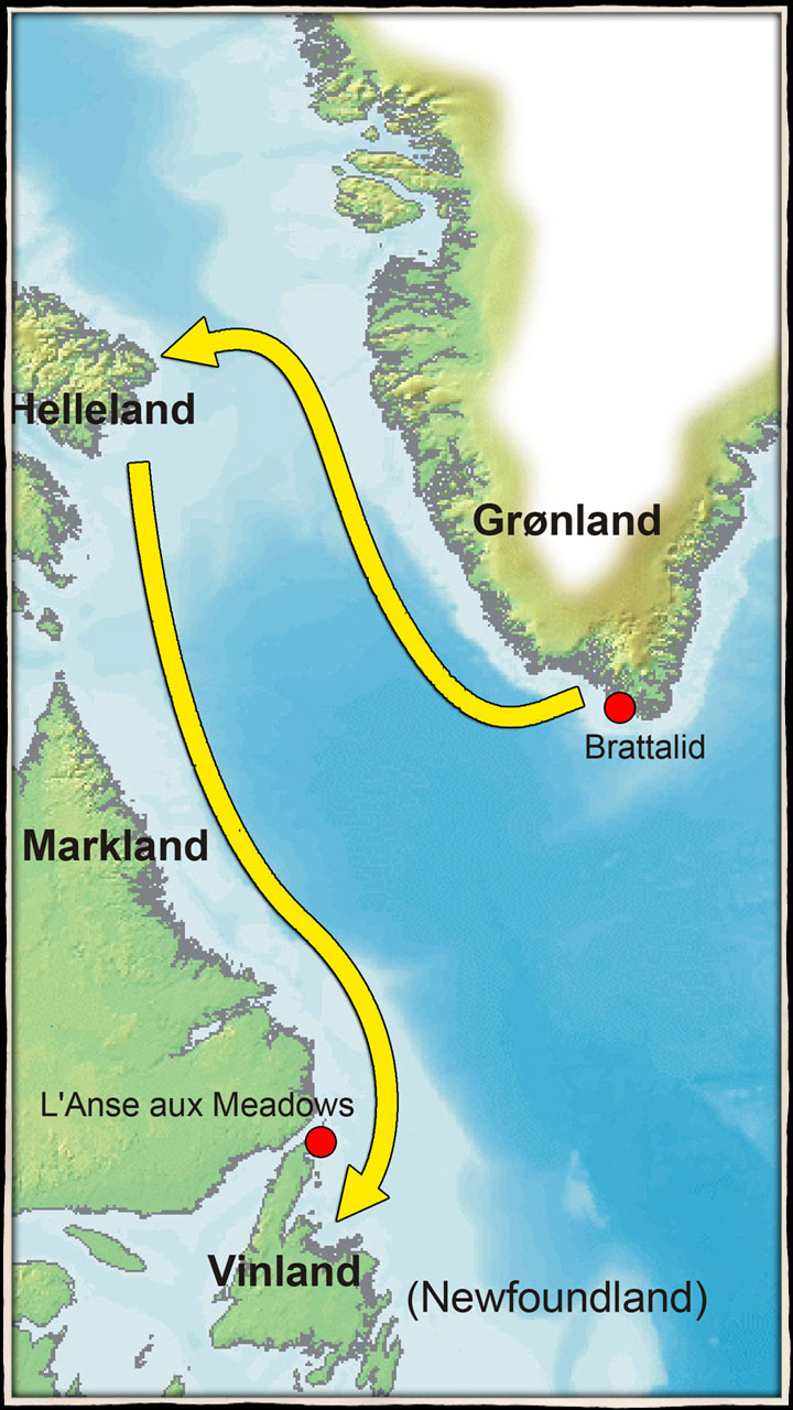 Route von Leif Erikkson