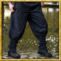 Mittelalter Hose Tiago mit Beinschnürung - Schwarz
