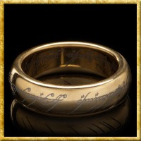 Herr der Ringe - Der Eine Ring aus vergoldetem Wolfram