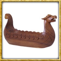 Schale Wikinger Drachenboot aus Holz