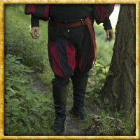 Mittelalter Landsknechthose - Schwarz/Dunkelrot