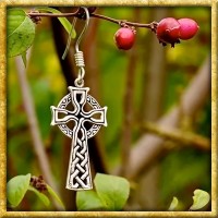 Keltische Ohrringe Kreuz - Silber