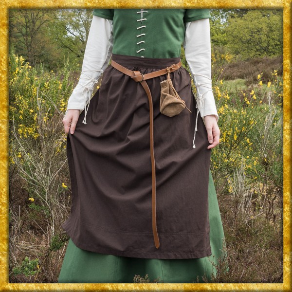 Mittelalter Schürze - Braun
