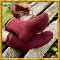 Socken Forseti aus gehäkelter Wolle
