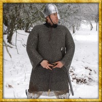 Verzinkter Hauberk aus unvernieteten Rundringen