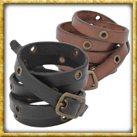 Wickelarmband aus Leder - Schwarz oder Braun